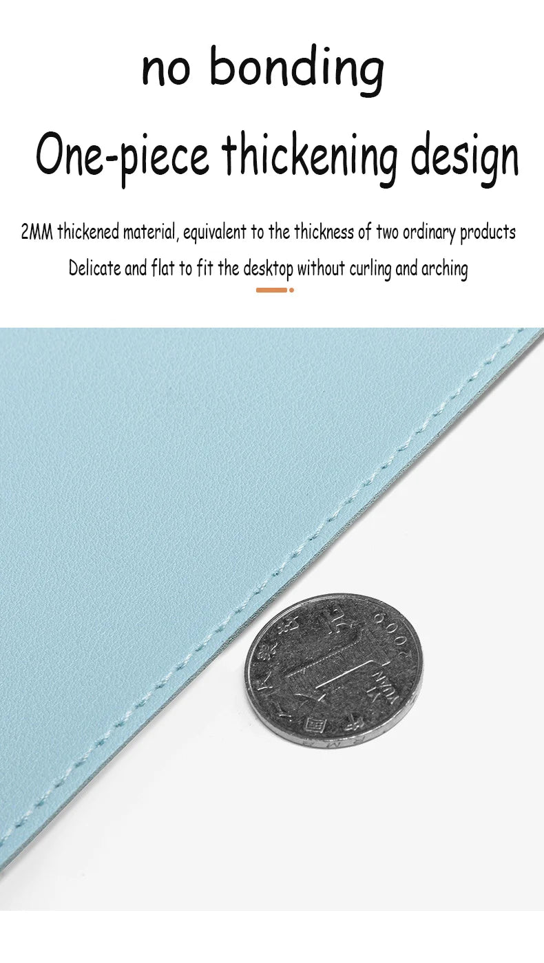 white mousepad Portable Mouse pad large Gaming Waterproof Non-slip PU Suede Desk Mat Computer Keyboard desk pad Mats