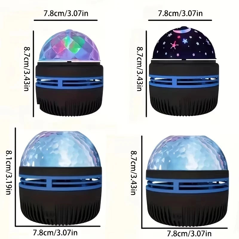 1pc Star Projector, Galaxy Projector, Water Ocean Wave Projector For Bedroom Night Light Room Decor With 7-Colors Patterns