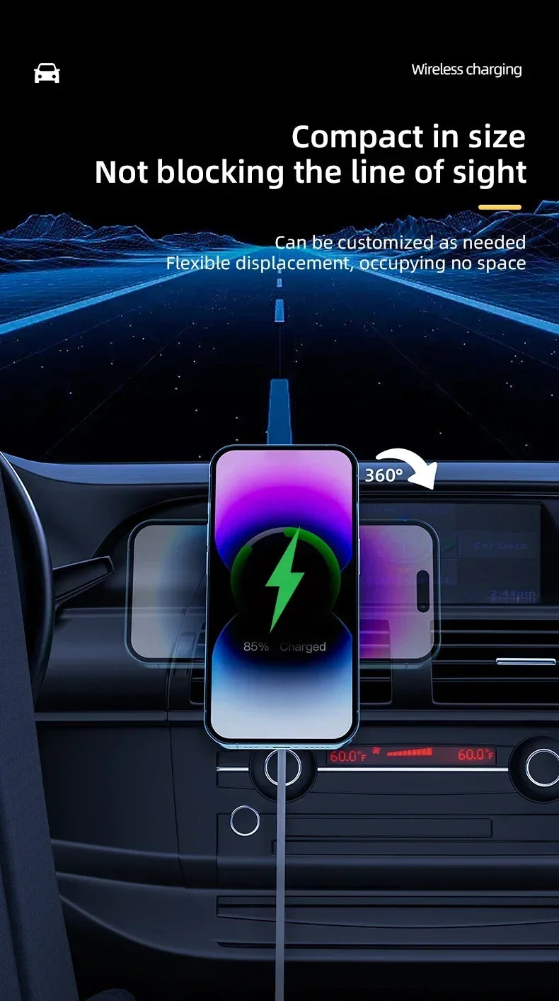 VIKEFON 30W Magnetic Car Wireless Charger For iPhone 12 13 14 15 pro max Air Vent Car Phone Holder Stand Fast Car Charging
