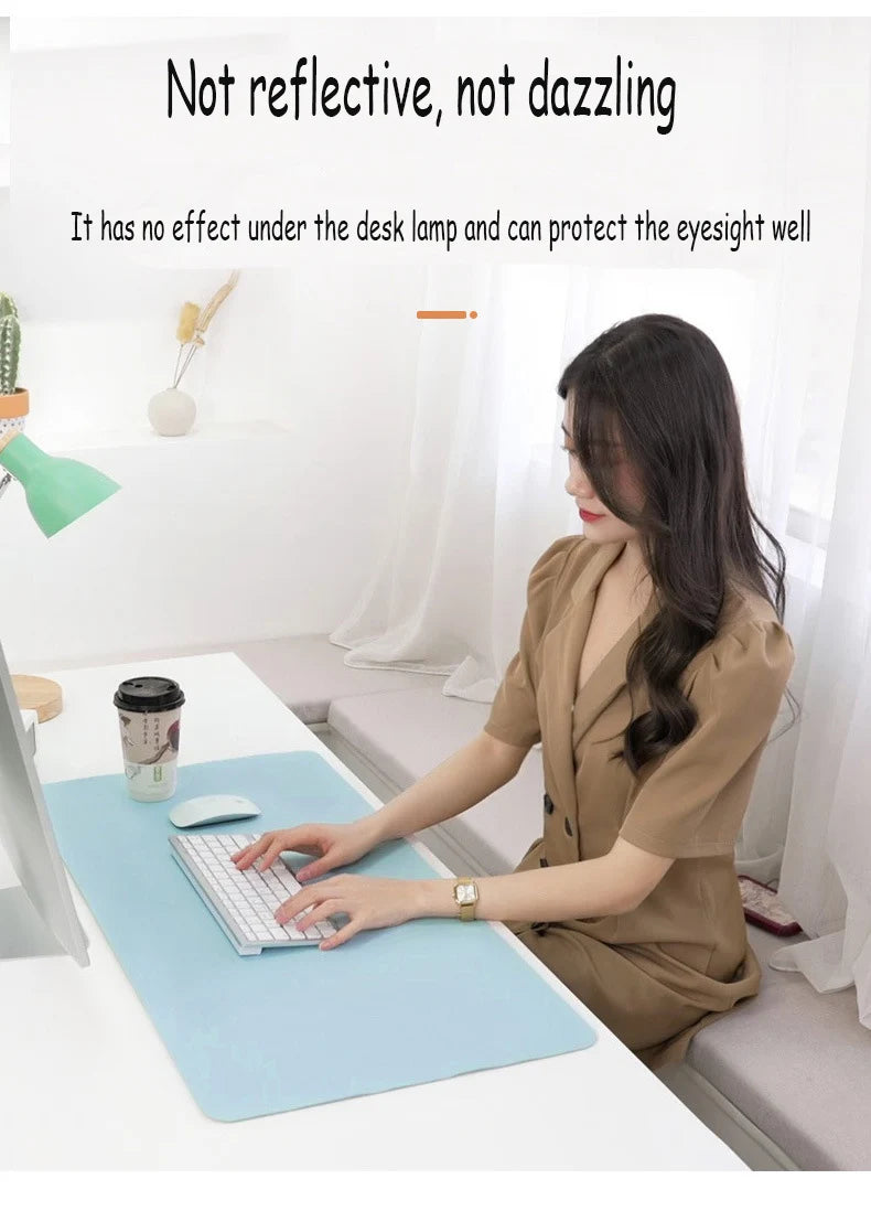 white mousepad Portable Mouse pad large Gaming Waterproof Non-slip PU Suede Desk Mat Computer Keyboard desk pad Mats