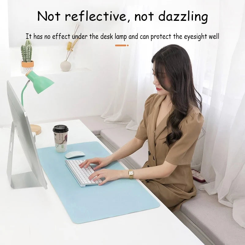 white mousepad Portable Mouse pad large Gaming Waterproof Non-slip PU Suede Desk Mat Computer Keyboard desk pad Mats