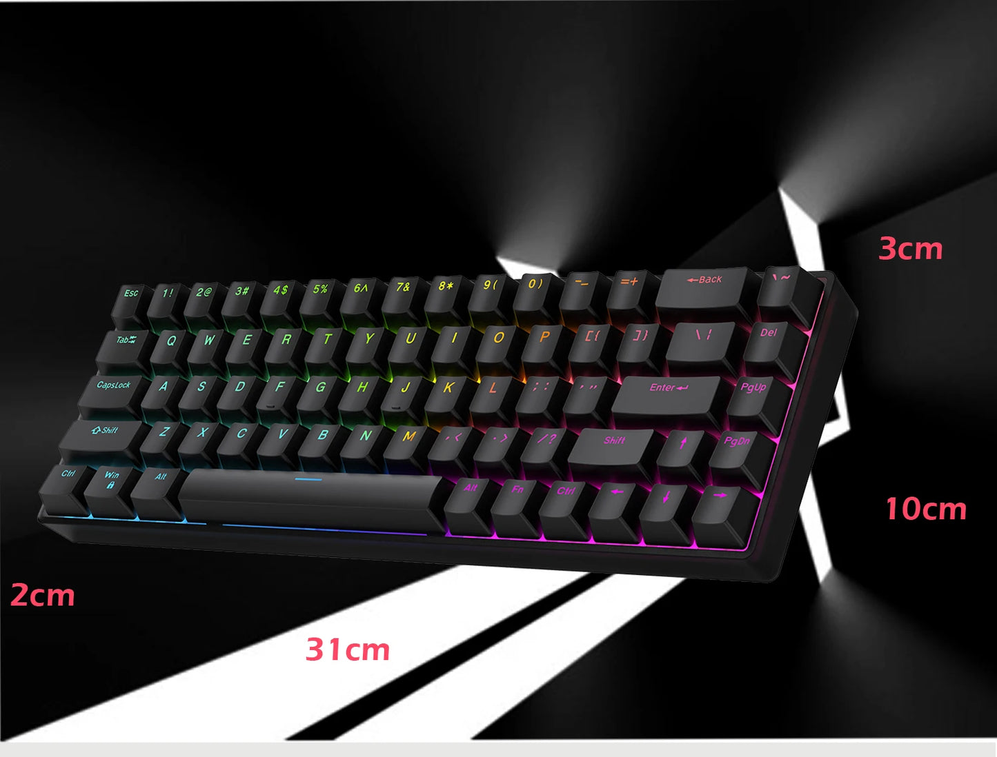 Raven68 Hot Swappable Wired Magnetic Axis Mechanical Keyboard 8K Return Rate Custom Key Range Electronic Sports Gaming Keyboard
