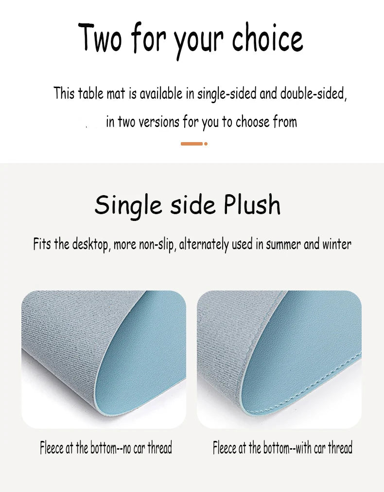 white mousepad Portable Mouse pad large Gaming Waterproof Non-slip PU Suede Desk Mat Computer Keyboard desk pad Mats